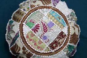 Grand coussin de méditation Foor | Housse de coussin de sol ronde Boho Hippie Decor - Product Image 2