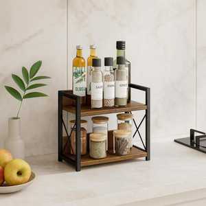 Práctico Estante de Madera para Almacenamiento en la Cocina, Especias, Vajilla, Accesorios Decorativos y Artículos Pequeños del Hogar - Product Image 1