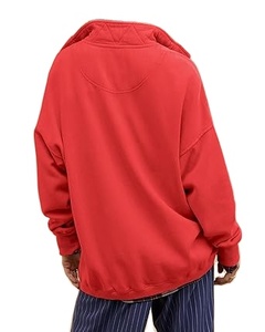 เสื้อฮู้ดผู้หญิงแบบถักลายวาฟเฟิล พิมพ์ลายคลาสสิก แขนยาว สไตล์ลำลอง มีกระเป๋า - Product Image 4