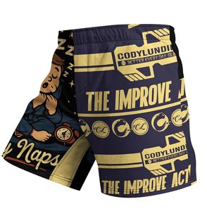 Men MMA Shorts <b>Crystal</b> Print Elastic Waist Gym Training Kickboxing Lightweight Quick Dry Colorful Top top mens mma martial arts - Product Image 6