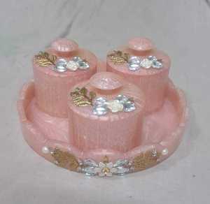 Ensemble de plateaux de service pliables de luxe en résine de qualité supérieure, faits à la main, résistants à l'humidité, compatibles lave-vaisselle, avec motif floral, différents modèles - Product Image 1