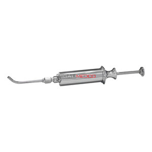Jeringa de Irrigación Dental de 8.25 Pulgadas con Punta Curva, Instrumento Quirúrgico de Acero Inoxidable, Jeringa de Limpieza Dental de Precisión Reutilizable - Product Image 1