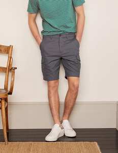 Shorts cargo pour homme, couleur unie, taille mi-haute, fermeture boutonnée, respirant, en coton, style décontracté - Product Image 4