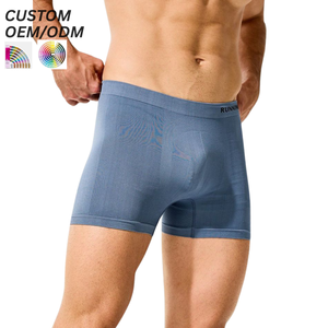 Caleçons boxers mi-hauts pour hommes en coton respirant, coupe extensible, confort quotidien, antibactériens, avec logo personnalisé, support OEM ODM, marque - Product Image 3