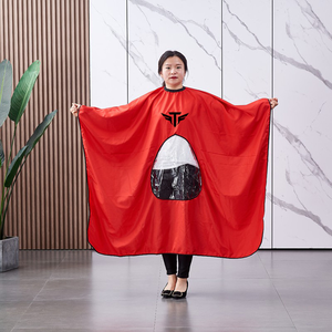 Cape de coiffure personnalisée avec logo, imperméable, pour salon de coiffure, avec fenêtre de visualisation transparente - Product Image 6