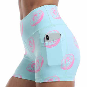 Hot Sale Customize Plus Size Women's Polyester/Cotton Crossover High Waist <b>Thigh</b> Length Thin Side Pockets Button Quick Dry - Product Image 2