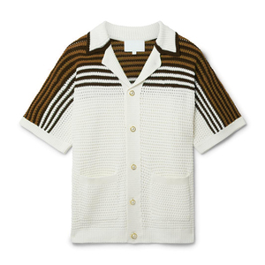<span class=keywords><strong>Cardigan</strong></span> in Maglia di Cotone Personalizzato da <span class=keywords><strong>Uomo</strong></span> <span class=keywords><strong>Blu</strong></span> e Bianco con Tasche Manica Corta Pantaloncini Camicia Lavorata a Maglia da <span class=keywords><strong>Uomo</strong></span> - Product Image 3