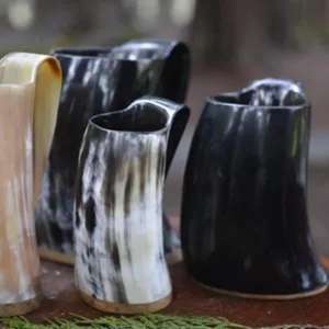 Jarra de Cuerno Vikinga de Alta Calidad, Hecha a Mano con Cuerno Natural de Búfalo, para Cerveza, Estilo Medieval, Precio de Venta para Exportación - Product Image 5