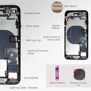 Para piezas de carcasa para X/<span class=keywords><strong>XR</strong></span>/XS/11/11P/11PM/12/12P/12PM/13/13P/13PM/14/14P/Pro/Cubierta <span class=keywords><strong>trasera</strong></span> de vidrio Max-Bar de alta calidad 1 año - Product Image 5