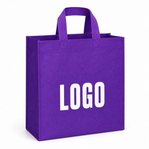 Bolsa de Compras Grande Azul Marino de Tela No Tejida con Logotipo Blanco Impreso, Cierre de Botón, Asa de Transporte, Logotipo Personalizado, Bolsa de Compras Mediana de Tela No Tejida - Product Image 6