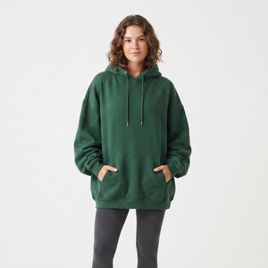 <b>Women</b> Oversize Fleece <b>Hoodies</b> 100% Cotton Heavyweight Drop Shoulder Hoodie Custom <b>Long</b> Sleeve Loose Fit Ladies Hoody - Product Image 6