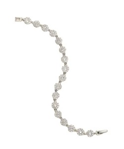 Brazaletes de plata esterlina de moissanita de forma redonda blanca Hermosos brazaletes de moissanita personalizados y otras joyas de diamantes - Product Image 3