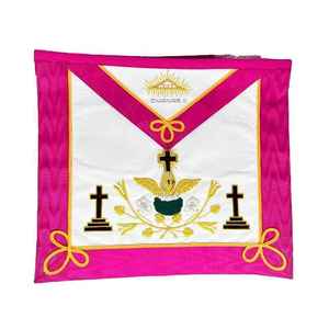 Delantal de Regalia de los Caballeros Templarios, Bordado en Negro, con Flecos Dorados, para Ceremonias Masónicas - Product Image 2