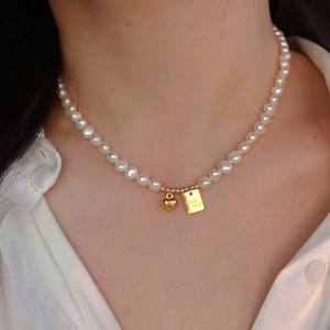 Collier de perles d'amour de la marque Lucky Wishing authentique 2025, nouveau, design de chaîne de clavicule haut de gamme pour femmes - Product Image 4