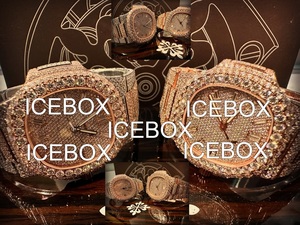 Reloj Hip Hop para Hombre con Caja Cuadrada, Diamantes Baguette, Moissanita y Correa de Acero Inoxidable - Product Image 2