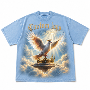Camiseta de algodón grueso con estampado DTG de ilustración vintage, estilo streetwear oversize, gráfico personalizado, premium, ecológica, informal. - Product Image 1