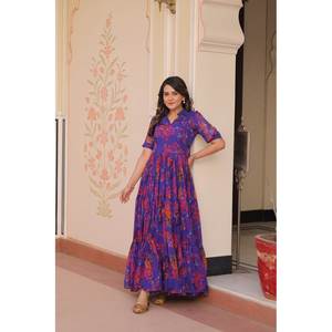 Belle robe de soirée imprimée fantaisie pour les fêtes Robe élégante pour être superbe - Product Image 4