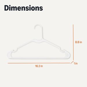 Organizzatore per Armadio Resistente, Salvaspazio, Appendiabiti in Plastica Bianca per Adulti, Confezione da 50 per Camicie e Giacche - Product Image 4