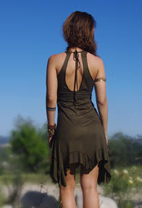 Robe asymétrique style bohème féerique à ourlet pixie, en jersey léger, idéale pour les festivals, pour femme, cadeau pour elle, vente en gros - Product Image 4