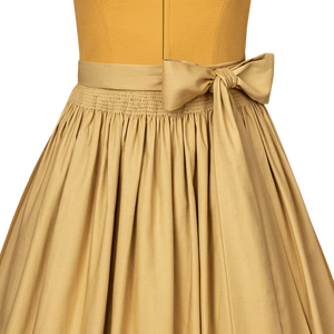 Vestido Dirndl Amarillo Limón para Oktoberfest, Traje Tradicional Bávaro para Mujer, Atuendo para Festival de la Cerveza Alemana, Proveedor de Ropa de Seda y Lino - Product Image 3