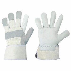 Gants de travail en cuir à doigts entiers avec grip antidérapant et fermeture auto-agrippante pour usage extérieur, unisexe, toutes saisons - Product Image 1