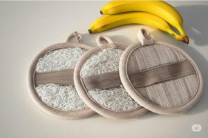 Banana Fiber Woven <b>Face</b> Loofah | Biodegradable Anti-Bacterial Breathable Facial <b>Scrubber</b> Pad | Eco-Friendly Deep Cleansing - Product Image 4