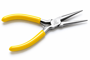Pince coupante à bec plat rond pour bijoux, outil de perlage en acier inoxydable à poignée jaune pour la fabrication de bijoux et le wrapping de fils - Product Image 6