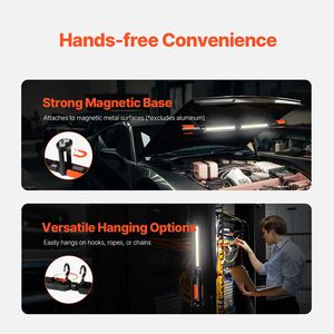 "Auto Repair Tool <b>Rechargeable</b> 1450LM <b>LED</b> <b>Work</b> <b>Light</b> Bar Portable Magnetic 4400mAh Cordless" - Product Image 4