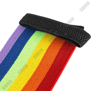 Sibrin Bandes de poignet personnalisées avec logo imprimé arc-en-ciel, élastiques et robustes, pour le soutien des poignets en musculation et haltérophilie, 18 pouces - Product Image 5