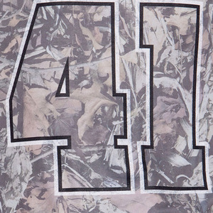 Low MOQ Unisex Oversized Long Sleeve American Football Jersey <b>Top</b> Grey Camo Print V Neck Sportswear Loose Fit Custom OEM Apparel - Product Image 3