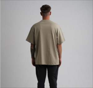 Camisetas de Hombre de Alta Calidad, Estilo Oversize, 100% Algodón, Manga Corta, Hombros Caídos, Personalizadas con Serigrafía - Product Image 2