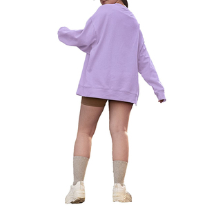 <b>Men</b> Regular Solid Polyester/Cotton Oversized Streetwear Eco-Friendly Crewneck Drop Shoulder Fleece Sweatshirt Custom Sweatshirt - Product Image 3