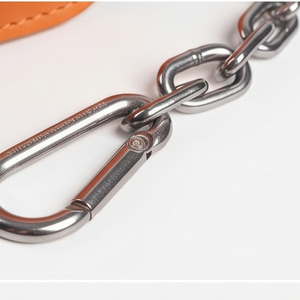 Cinturón de soporte lumbar de cuero con cadena para levantamiento de pesas, entrenamiento de fuerza, cinturón ajustable con doble anillo para hombres, unisex - Product Image 6