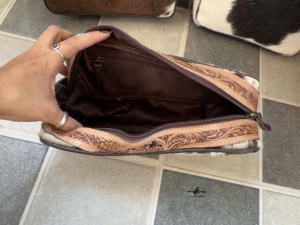 Organizador de artículos de tocador de cuero mecanizado a mano, Kit de afeitado para hombre y mujer, bolsas de cosméticos de viaje, bolsas de maquillaje de cuero de vaca recién llegadas - Product Image 6