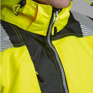 Chaqueta de Seguridad Reflectante de Alta Visibilidad para Trabajo en Invierno, con Capucha, Resistente, Color Verde, para Tráfico Vial, de Poliéster - Product Image 6
