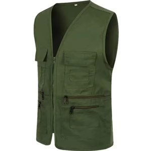 Chaleco transpirable para hombre, informal, ligero, para viajes al aire libre, con múltiples bolsillos, para trabajo. - Product Image 1