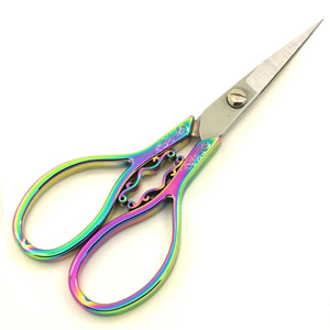 Ciseaux de couture vintage classiques colorés, outils de couture professionnels, ciseaux de broderie de haute qualité en acier inoxydable - Product Image 4