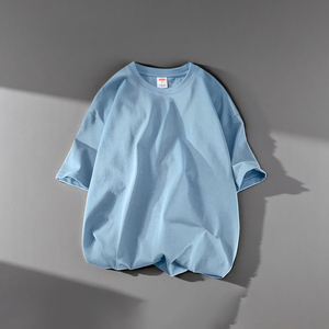 T-shirts pour hommes en coton, coupe oversize à épaules tombantes, délavés à l'acide, imprimés, style urbain décontracté, personnalisables - Product Image 5