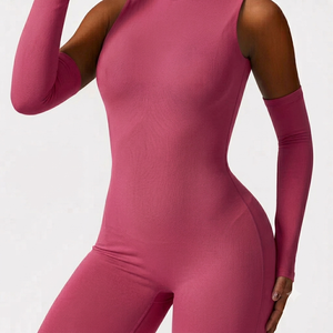 Mono de yoga personalizado para mujer, ropa deportiva sin costuras, body sin mangas para fitness, mono elástico de una pieza para gimnasio - Product Image 4
