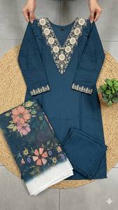 Ensemble de costume Color Bloom imprimé, ensemble Grace Kurta, ensemble de costume élégant pour tous les jours, ensemble Kurta avec dupatta lumineuse, ensemble de costume Classic Beauty - Product Image 2
