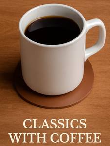 British Style Plain-colored Printed Coffee Pattern Cappuccino <b>Black</b> Coffee-textured Round Leather <b>Coasters</b> - Product Image 6