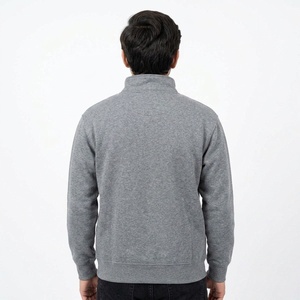 Sweat-shirt personnalisé pour homme avec fermeture éclair courte, en molleton doux, coupe classique, col montant, style décontracté, streetwear urbain, essentiel - Product Image 3