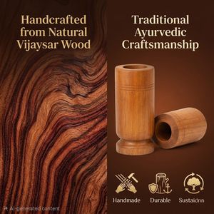 Wooden Water Glass 90ml Ayurvedic Herbal Wooden <b>Mug</b> Handcrafted Natural Drinkware - Product Image 3