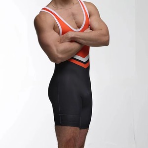 Custom Mens Wrestling <b>Singlet</b> Professional Breathable Compression Uniform One Piece Powerlifting <b>Weightlifting</b> Suit Activewear - Product Image 5
