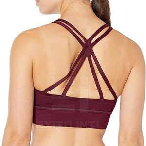 High Quality Breathable Women's Fitness Sports <b>Bra</b> Custom Made Pakistan Spandex/Nylon Light Support Gym Wear - Product Image 6