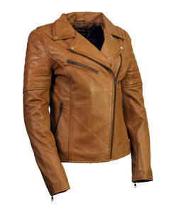 Servicio OEM chaqueta de cuero para mujer chaqueta de motorista para mujer Chaquetas transpirables e impermeables para mujer por Boomletcorp. - Product Image 1