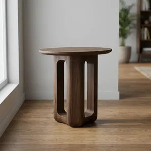 Table basse ronde en bois moderne, minimaliste, faite à la main SUNWOODD EXPO, meubles de salon - Product Image 6