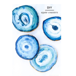 Unique Style Tableware Accessories <b>Agate</b> <b>Coaster</b> With Gold Electroplated <b>Agate</b> Slice at Wholesale Price with Premium Quality - Product Image 1