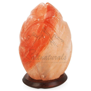 Lampe en sel de l'Himalaya sculptée à la main pour la décoration de la pièce, lampe en sel à lumière douce, lampe en sel apaisante - Product Image 5