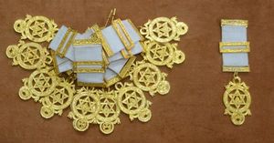 NESTA SPORTS Tablier, Écharpe, Bijoux de poitrine, Collier, Gants et Cravates du Grand Chapitre Royal Arch et du Président du Compagnons Royal - Product Image 5